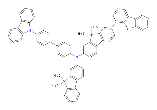 N-(4'-(9H-carbazol-9-yl)-[1,1'-biphenyl]-4-yl)-7-(dibenzo[b,d]furan-4-yl)-N-(9,9-dimethyl-9H-fluoren-2-yl)-9,9-dimethyl-9H-fluoren-2-amine