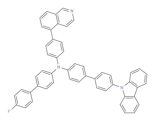 N-(4'-(9H-carbazol-9-yl)-[1,1'-biphenyl]-4-yl)-4'-fluoro-N-(4-(isoquinolin-5-yl)phenyl)-[1,1'-biphenyl]-4-amine
