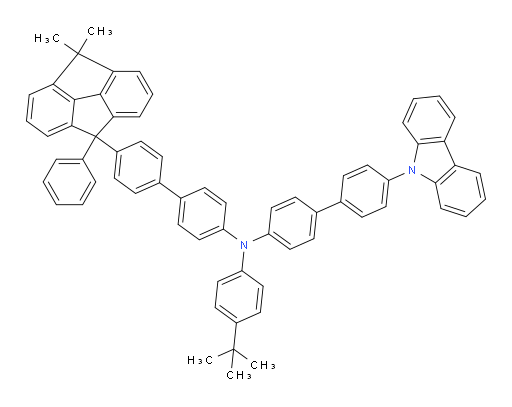 N-(4'-(9H-carbazol-9-yl)-[1,1'-biphenyl]-4-yl)-N-(4-(tert-butyl)phenyl)-4'-(8,8-dimethyl-4-phenyl-4,8-dihydrocyclopenta[def]fluoren-4-yl)-[1,1'-biphenyl]-4-amine