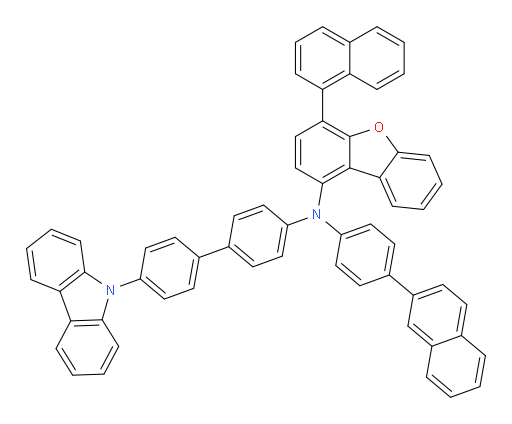 N-(4'-(9H-carbazol-9-yl)-[1,1'-biphenyl]-4-yl)-4-(naphthalen-1-yl)-N-(4-(naphthalen-2-yl)phenyl)dibenzo[b,d]furan-1-amine
