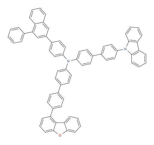 N-(4'-(9H-carbazol-9-yl)-[1,1'-biphenyl]-4-yl)-4'-(dibenzo[b,d]furan-1-yl)-N-(4-(4-phenylnaphthalen-2-yl)phenyl)-[1,1'-biphenyl]-4-amine