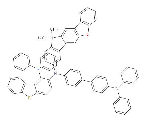 N2-(11,11-dimethyl-11H-fluoreno[3,2-b]benzofuran-8-yl)-N2-(4'-(diphenylamino)-[1,1'-biphenyl]-4-yl)-N1,N1-diphenyldibenzo[b,d]thiophene-1,2-diamine