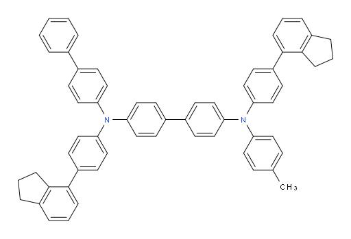 N4-([1,1'-biphenyl]-4-yl)-N4,N4'-bis(4-(2,3-dihydro-1H-inden-4-yl)phenyl)-N4'-(p-tolyl)-[1,1'-biphenyl]-4,4'-diamine