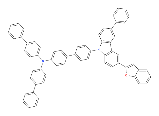 N,N-di([1,1'-biphenyl]-4-yl)-4'-(3-(benzofuran-2-yl)-6-phenyl-9H-carbazol-9-yl)-[1,1'-biphenyl]-4-amine