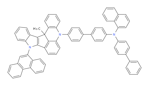 N-([1,1'-biphenyl]-4-yl)-N-(4'-(13c-methyl-9-(phenanthren-9-yl)-9,13c-dihydro-5H-indolo[3',2':4,5]cyclopenta[1,2,3-kl]acridin-5-yl)-[1,1'-biphenyl]-4-yl)naphthalen-1-amine