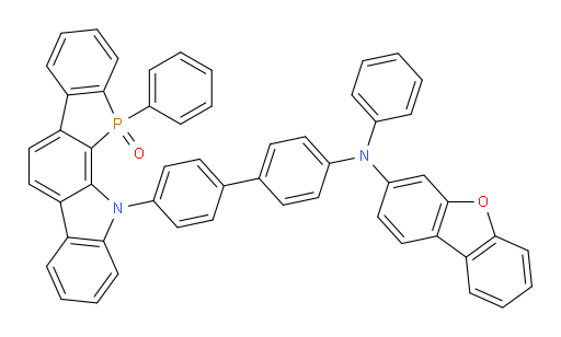 11-(4'-(dibenzo[b,d]furan-3-yl(phenyl)amino)-[1,1'-biphenyl]-4-yl)-12-phenyl-11,12-dihydrophosphindolo[2,3-a]carbazole 12-oxide