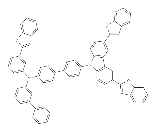 N-(3-(benzofuran-2-yl)phenyl)-N-(4'-(3,6-di(benzofuran-2-yl)-9H-carbazol-9-yl)-[1,1'-biphenyl]-4-yl)-[1,1'-biphenyl]-3-amine