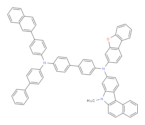 N4-([1,1'-biphenyl]-4-yl)-N4'-(dibenzo[b,d]furan-3-yl)-N4'-(7-methyl-7H-benzo[c]carbazol-9-yl)-N4-(4-(naphthalen-2-yl)phenyl)-[1,1'-biphenyl]-4,4'-diamine