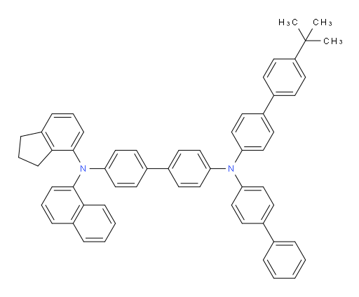 N4-([1,1'-biphenyl]-4-yl)-N4-(4'-(tert-butyl)-[1,1'-biphenyl]-4-yl)-N4'-(2,3-dihydro-1H-inden-4-yl)-N4'-(naphthalen-1-yl)-[1,1'-biphenyl]-4,4'-diamine