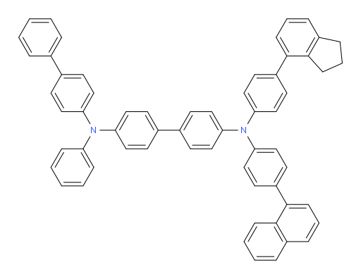 N4-([1,1'-biphenyl]-4-yl)-N4'-(4-(2,3-dihydro-1H-inden-4-yl)phenyl)-N4'-(4-(naphthalen-1-yl)phenyl)-N4-phenyl-[1,1'-biphenyl]-4,4'-diamine