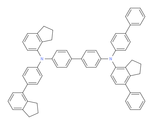 N4-([1,1'-biphenyl]-4-yl)-N4'-(2,3-dihydro-1H-inden-4-yl)-N4'-(4-(2,3-dihydro-1H-inden-4-yl)phenyl)-N4-(7-phenyl-2,3-dihydro-1H-inden-4-yl)-[1,1'-biphenyl]-4,4'-diamine