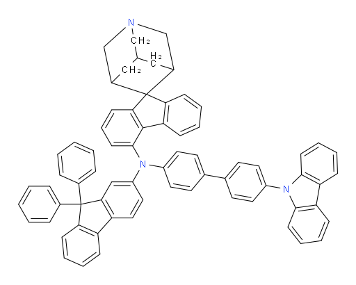 N-(4'-(9H-carbazol-9-yl)-[1,1'-biphenyl]-4-yl)-N-(9,9-diphenyl-9H-fluoren-2-yl)-1-azaspiro[adamantane-4,9'-fluoren]-4'-amine