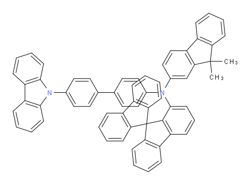 N-(4'-(9H-carbazol-9-yl)-[1,1'-biphenyl]-4-yl)-N-(9,9-dimethyl-9H-fluoren-2-yl)-9,9'-spirobi[fluoren]-1-amine