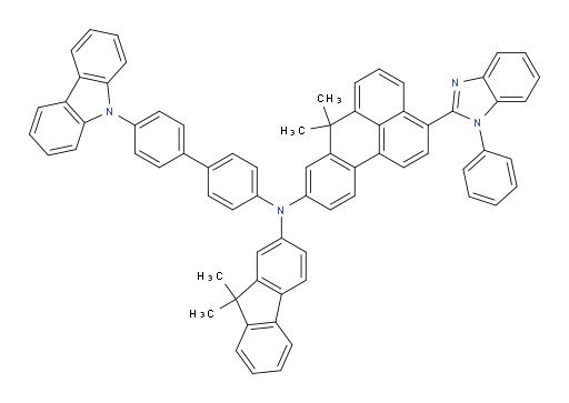 N-(4'-(9H-carbazol-9-yl)-[1,1'-biphenyl]-4-yl)-N-(9,9-dimethyl-9H-fluoren-2-yl)-7,7-dimethyl-3-(1-phenyl-1H-benzo[d]imidazol-2-yl)-7H-benzo[de]anthracen-9-amine