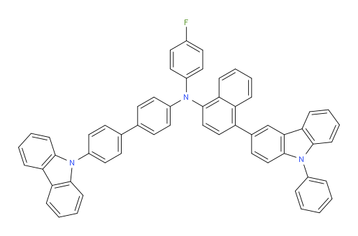 N-(4'-(9H-carbazol-9-yl)-[1,1'-biphenyl]-4-yl)-N-(4-fluorophenyl)-4-(9-phenyl-9H-carbazol-3-yl)naphthalen-1-amine