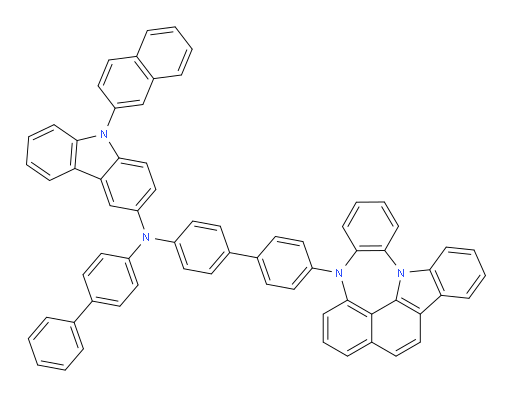N-(4'-(4H-4,8b-diazaindeno[1,2,3-gh]pleiaden-4-yl)-[1,1'-biphenyl]-4-yl)-N-([1,1'-biphenyl]-4-yl)-9-(naphthalen-2-yl)-9H-carbazol-3-amine