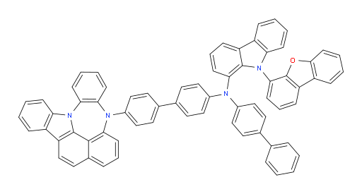 N-(4'-(4H-4,8b-diazaindeno[1,2,3-gh]pleiaden-4-yl)-[1,1'-biphenyl]-4-yl)-N-([1,1'-biphenyl]-4-yl)-9-(dibenzo[b,d]furan-4-yl)-9H-carbazol-1-amine