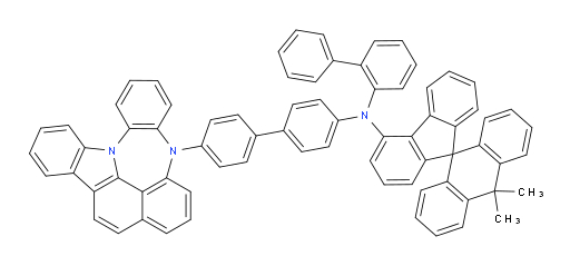 N-(4'-(4H-4,8b-diazaindeno[1,2,3-gh]pleiaden-4-yl)-[1,1'-biphenyl]-4-yl)-N-([1,1'-biphenyl]-2-yl)-10,10-dimethyl-10H-spiro[anthracene-9,9'-fluoren]-4'-amine