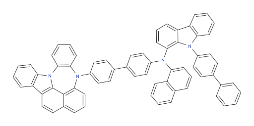 N-(4'-(4H-4,8b-diazaindeno[1,2,3-gh]pleiaden-4-yl)-[1,1'-biphenyl]-4-yl)-9-([1,1'-biphenyl]-4-yl)-N-(naphthalen-1-yl)-9H-carbazol-1-amine