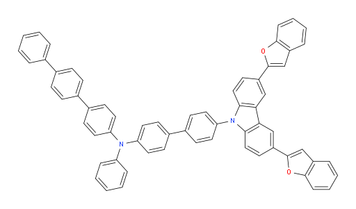 N-(4'-(3,6-di(benzofuran-2-yl)-9H-carbazol-9-yl)-[1,1'-biphenyl]-4-yl)-N-phenyl-[1,1':4',1''-terphenyl]-4-amine