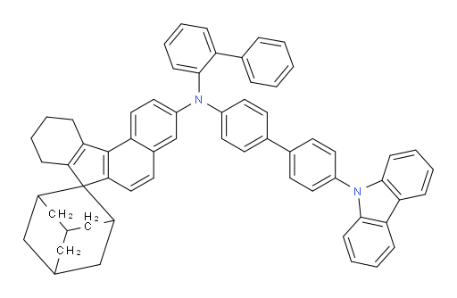 N-(4'-(9H-carbazol-9-yl)-[1,1'-biphenyl]-4-yl)-N-([1,1'-biphenyl]-2-yl)-8',9',10',11'-tetrahydrospiro[adamantane-2,7'-benzo[c]fluoren]-3'-amine