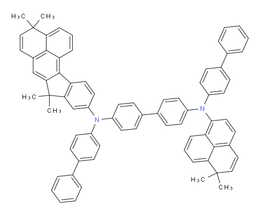 N4,N4'-di([1,1'-biphenyl]-4-yl)-N4-(1,1-dimethyl-1H-phenalen-6-yl)-N4'-(4,4,8,8-tetramethyl-4,8-dihydroindeno[1,2-a]phenalen-10-yl)-[1,1'-biphenyl]-4,4'-diamine