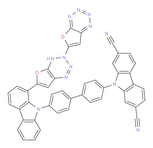 9-(4'-(1-(4H-[3,6'-bifuro[2,3-e][1,2,3,4]tetrazin]-6-yl)-9H-carbazol-9-yl)-[1,1'-biphenyl]-4-yl)-9H-carbazole-2,7-dicarbonitrile