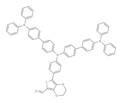 7-(4-(bis(4'-(diphenylamino)-[1,1'-biphenyl]-4-yl)amino)phenyl)-2,3-dihydrothieno[3,4-b][1,4]dioxine-5-carbaldehyde