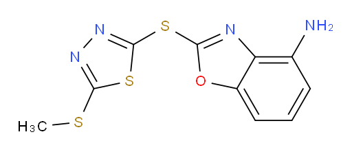 2-((5-(methylthio)-1,3,4-thiadiazol-2-yl)thio)benzo[d]oxazol-4-amine