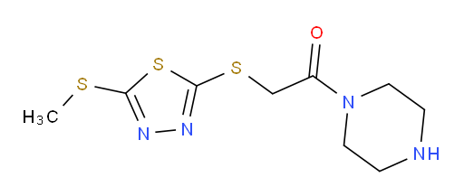 2-((5-(methylthio)-1,3,4-thiadiazol-2-yl)thio)-1-(piperazin-1-yl)ethanone