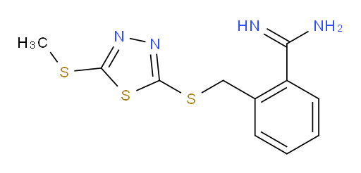 2-(((5-(methylthio)-1,3,4-thiadiazol-2-yl)thio)methyl)benzimidamide