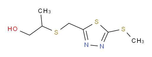 2-(((5-(methylthio)-1,3,4-thiadiazol-2-yl)methyl)thio)propan-1-ol
