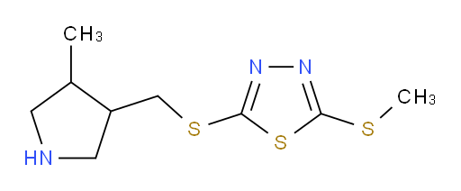 2-(((4-methylpyrrolidin-3-yl)methyl)thio)-5-(methylthio)-1,3,4-thiadiazole