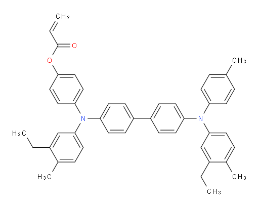 4-((3-ethyl-4-methylphenyl)(4'-((3-ethyl-4-methylphenyl)(p-tolyl)amino)-[1,1'-biphenyl]-4-yl)amino)phenyl acrylate