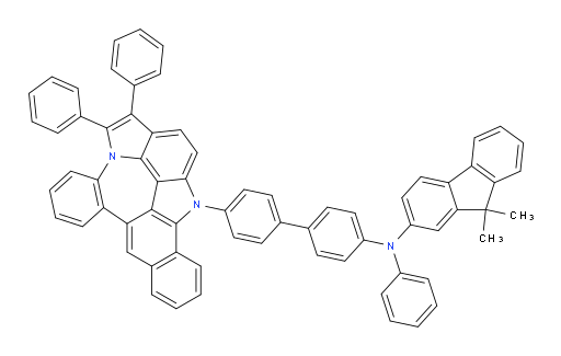 N-(4'-(1,2-diphenyl-12H-2a,12-diazabenzo[a]benzo[4,5]azuleno[6,7,8,1-defg]fluoren-12-yl)-[1,1'-biphenyl]-4-yl)-9,9-dimethyl-N-phenyl-9H-fluoren-2-amine