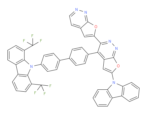 4-(4'-(1,8-bis(trifluoromethyl)-9H-carbazol-9-yl)-[1,1'-biphenyl]-4-yl)-6-(9H-carbazol-9-yl)-3,6'-bifuro[2,3-c]pyridazine
