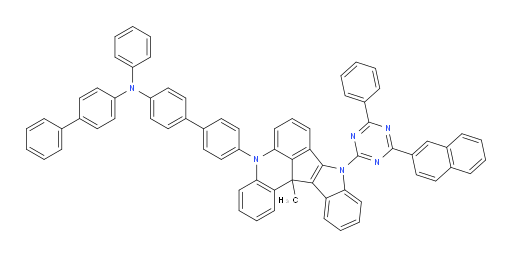 N-([1,1'-biphenyl]-4-yl)-4'-(13c-methyl-9-(4-(naphthalen-2-yl)-6-phenyl-1,3,5-triazin-2-yl)-9,13c-dihydro-5H-indolo[3',2':4,5]cyclopenta[1,2,3-kl]acridin-5-yl)-N-phenyl-[1,1'-biphenyl]-4-amine