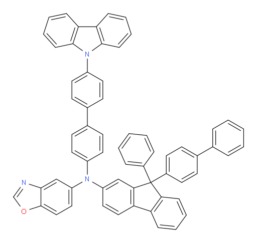 N-(4'-(9H-carbazol-9-yl)-[1,1'-biphenyl]-4-yl)-N-(9-([1,1'-biphenyl]-4-yl)-9-phenyl-9H-fluoren-2-yl)benzo[d]oxazol-5-amine
