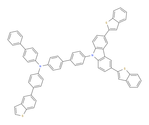 N-([1,1'-biphenyl]-4-yl)-N-(4-(benzo[b]thiophen-5-yl)phenyl)-4'-(3,6-bis(benzo[b]thiophen-2-yl)-9H-carbazol-9-yl)-[1,1'-biphenyl]-4-amine