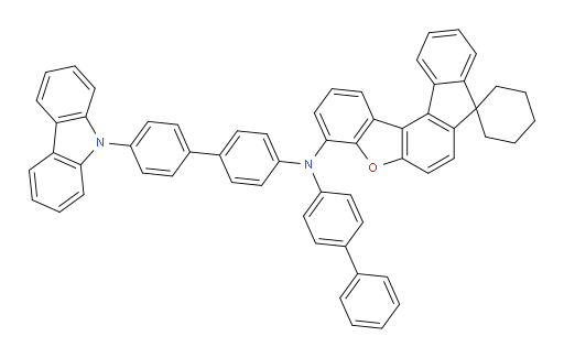 N-(4'-(9H-carbazol-9-yl)-[1,1'-biphenyl]-4-yl)-N-([1,1'-biphenyl]-4-yl)spiro[cyclohexane-1,8'-fluoreno[3,4-b]benzofuran]-4'-amine