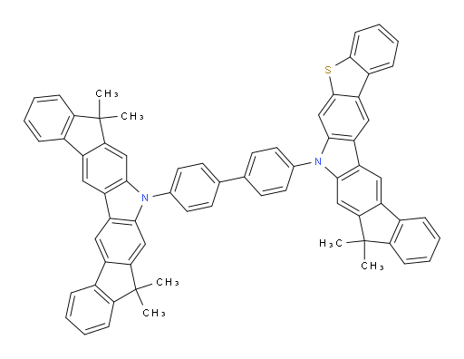 9,9-dimethyl-7-(4'-(5,5,9,9-tetramethyl-5H-diindeno[2,1-b:1',2'-h]carbazol-7(9H)-yl)-[1,1'-biphenyl]-4-yl)-7,9-dihydrobenzo[4,5]thieno[2,3-b]indeno[1,2-h]carbazole