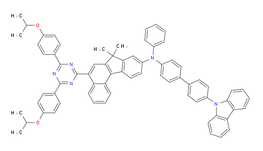 N-(4'-(9H-carbazol-9-yl)-[1,1'-biphenyl]-4-yl)-5-(4,6-bis(4-isopropoxyphenyl)-1,3,5-triazin-2-yl)-7,7-dimethyl-N-phenyl-7H-benzo[c]fluoren-9-amine
