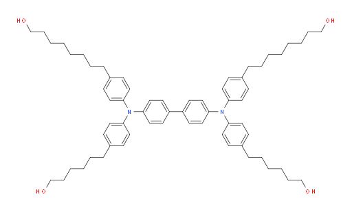 8,8'-(([1,1'-biphenyl]-4,4'-diylbis((4-(6-hydroxyhexyl)phenyl)azanediyl))bis(4,1-phenylene))bis(octan-1-ol)