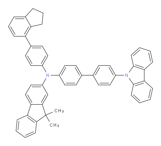 N-(4'-(9H-carbazol-9-yl)-[1,1'-biphenyl]-4-yl)-N-(4-(2,3-dihydro-1H-inden-4-yl)phenyl)-9,9-dimethyl-9H-fluoren-2-amine