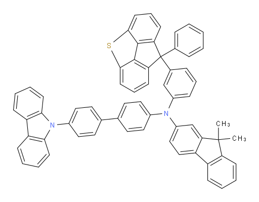 N-(4'-(9H-carbazol-9-yl)-[1,1'-biphenyl]-4-yl)-9,9-dimethyl-N-(3-(8-phenyl-8H-fluoreno[4,5-bcd]thiophen-8-yl)phenyl)-9H-fluoren-2-amine