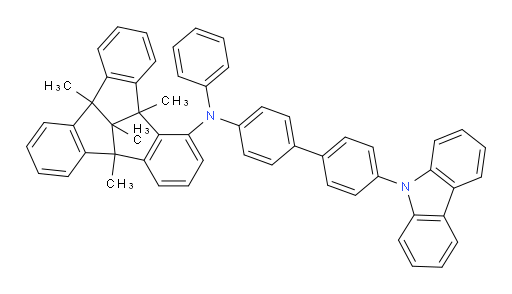 N-(4'-(9H-carbazol-9-yl)-[1,1'-biphenyl]-4-yl)-4b,4b1,8b,12b-tetramethyl-N-phenyl-4b,4b1,8b,12b-tetrahydrodibenzo[2,3:4,5]pentaleno[1,6-ab]inden-1-amine
