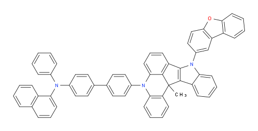 N-(4'-(9-(dibenzo[b,d]furan-2-yl)-13c-methyl-9,13c-dihydro-5H-indolo[3',2':4,5]cyclopenta[1,2,3-kl]acridin-5-yl)-[1,1'-biphenyl]-4-yl)-N-phenylnaphthalen-1-amine