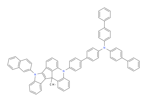 N,N-di([1,1'-biphenyl]-4-yl)-4'-(13c-methyl-9-(naphthalen-2-yl)-9,13c-dihydro-5H-indolo[3',2':4,5]cyclopenta[1,2,3-kl]acridin-5-yl)-[1,1'-biphenyl]-4-amine