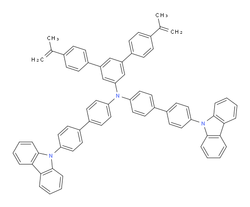 N,N-bis(4'-(9H-carbazol-9-yl)-[1,1'-biphenyl]-4-yl)-4,4''-di(prop-1-en-2-yl)-[1,1':3',1''-terphenyl]-5'-amine