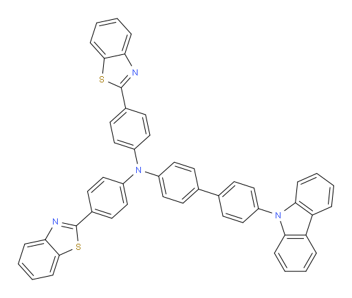N,N-bis(4-(benzo[d]thiazol-2-yl)phenyl)-4'-(9H-carbazol-9-yl)-[1,1'-biphenyl]-4-amine